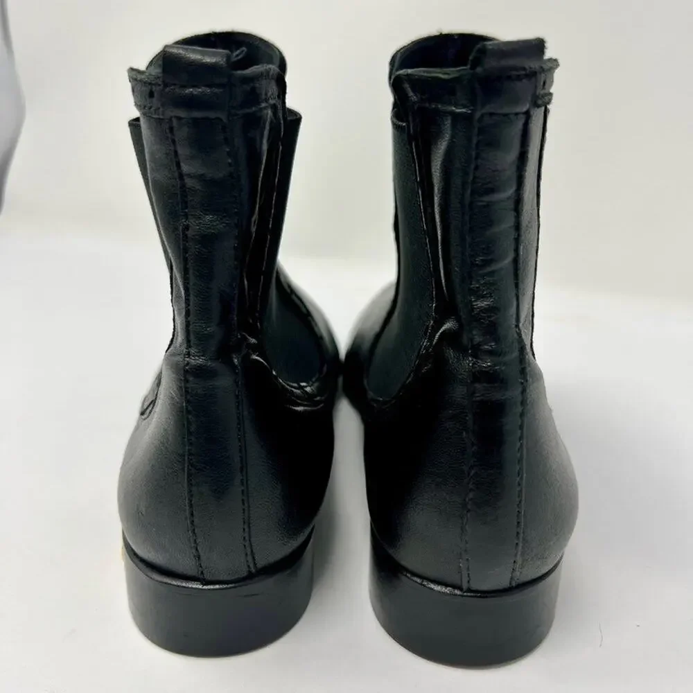 VICTIM&CO Boots Mens 5.5 Womens 7.5 Black Gold Leather Ankle Streetwear Designer
